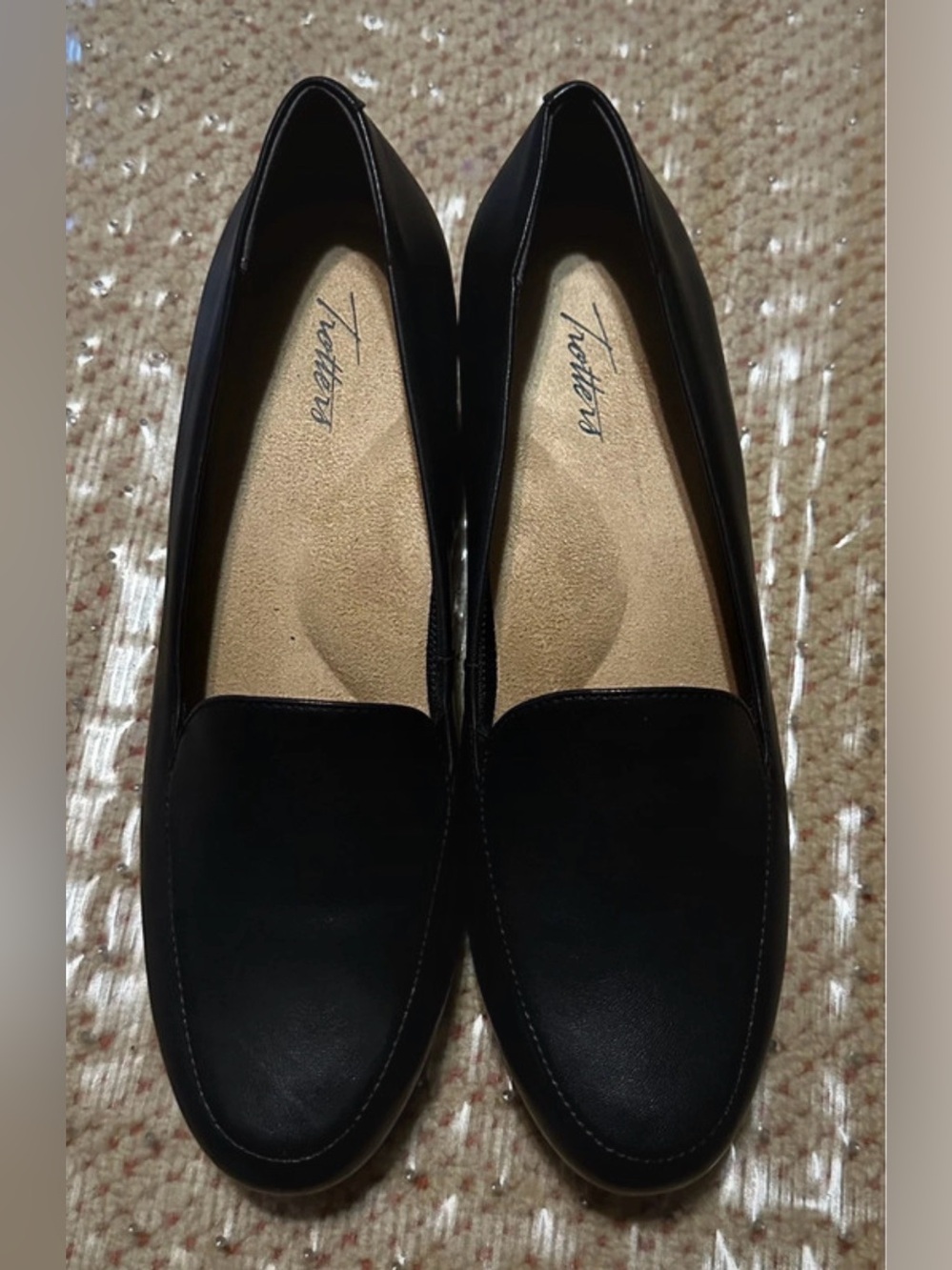 Trotters Classic Black Slip-On Loafers